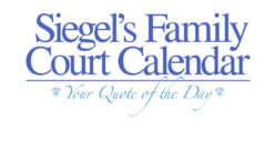 Siegel's Family Court Calendar